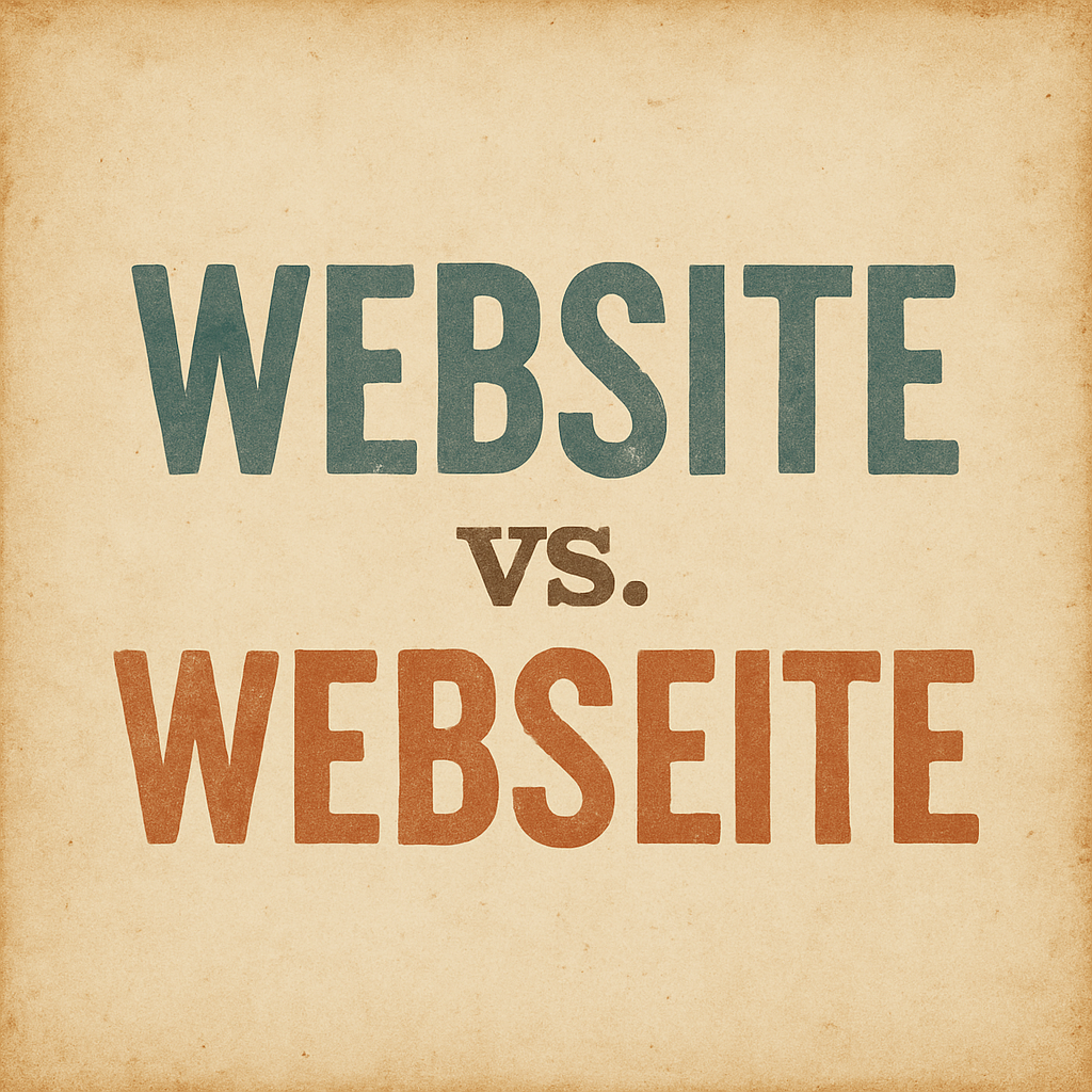 Website vs. Webseite
