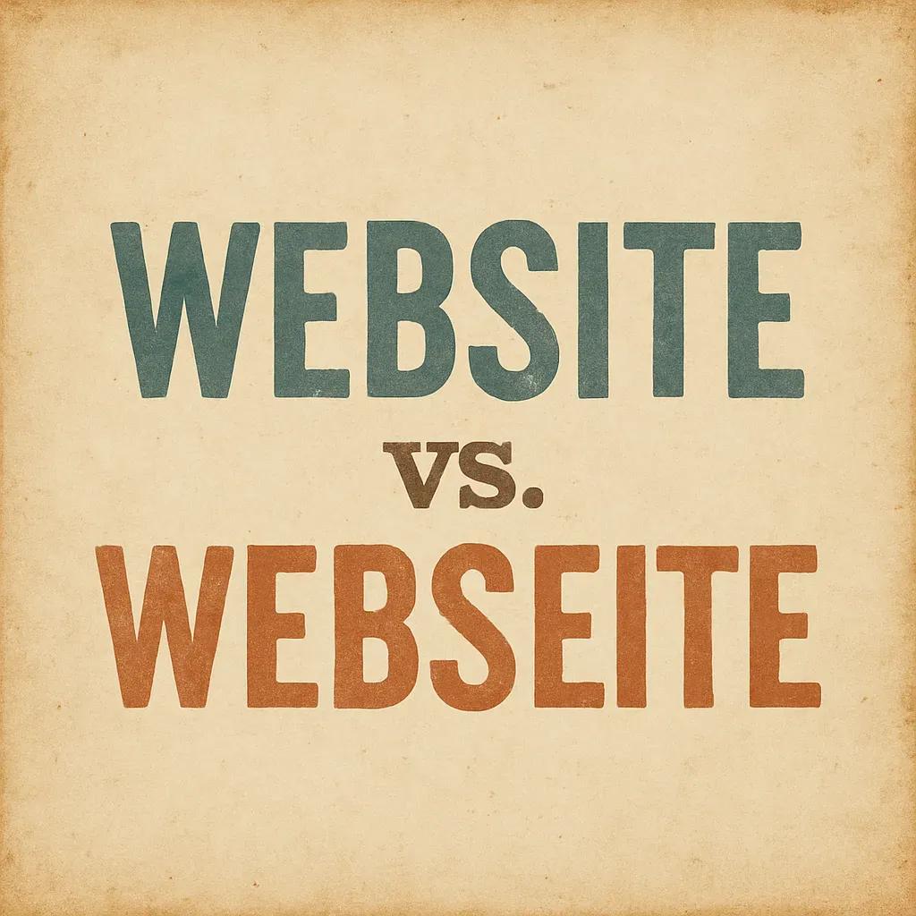 Website vs. Webseite